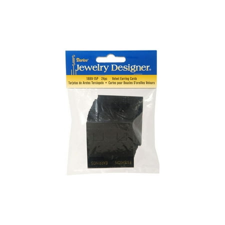Earring Display Cards: Black Velvet, 24 pc