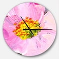 thumbnail image 1 of DesignArt Pink Flower Oil Painting Large Wall Clock, 1 of 2
