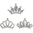 thumbnail image 1 of Shisuyan 3Pcs Kids Rhinestone Tiaras Hair Comb Girls Hair Accessories Hair Piece Headpiece, 1 of 8