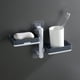 thumbnail image 1 of Jabonera de pared | Jabonera giratoria de 1 a 4 niveles con ventosas autoadhesivas para baño y cocina | Dispensador de jabón de plástico gris, 1 of 7