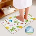 thumbnail image 4 of GZHJMY Bathroom Mat set of 3， Cute Summer Beach Crab Coconut Tree Season Seamless 3 Pieces Bath Mats Set for Bathroom, Vintage Style Non-Slip Washable Cover Floor Rug Decorations for Bathroom, 4 of 6