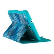 Speck FitFolio - Case for tablet - leather - caribbean blue, peacock plumes blue - for Samsung Galaxy Note 8.0