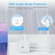 thumbnail image 5 of Protector contra sobretensiones de enchufe plano, cable de extensión ultrafino de 5 pies con 4 cargadores de pared USB (2 puertos USB C), 6 tomas de corriente ampliamente espaciadas, tira de alimentac, 5 of 5