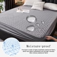 thumbnail image 4 of Protector de colchón grueso impermeable, sábanas ajustables, fundas de cama, almohadilla antibacteriana para cama de 150x200, 160x200, 180x200, 4 of 4