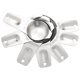 thumbnail image 3 of Juego de 7 tazas medidoras con cuchara para café de 1/8 de taza, taza medidora de metal de acero inoxidable, juego apilable de 7 piezas con pico, 3 of 8