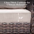 thumbnail image 6 of Sophia & William 6 Pieces Patio Furniture Set with Swivel Chairs and Table High Back Wicker Outdoor Conversation Set with 5.5" Thick Cushions Beige Patio Set, 6 of 9