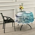 thumbnail image 7 of SKYSONIC Starfish Coral Seashell Round Tablecloth 60inch Indoor Wrinkle Free, Summer Sea Water Circular Lace Table Cover Washable for Kitchen Party BBQ Dining Decor, 7 of 7