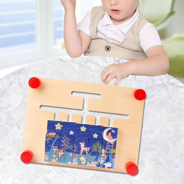 de rompecabezas a de forma Aprendizaje con Juguete de Rompecabezas Montessori Juguetes para Juguete de Noche Salvador Juego de correspondencias