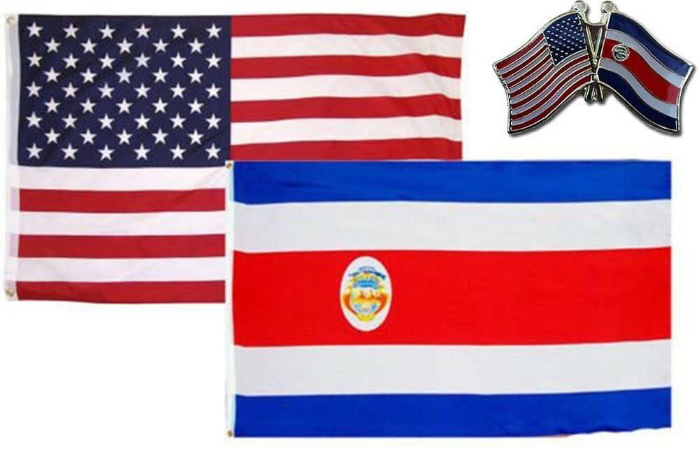 5' Wood Flag Pole Kit Wall Mount Bracket With 3x5 Earth Polyester Flag 