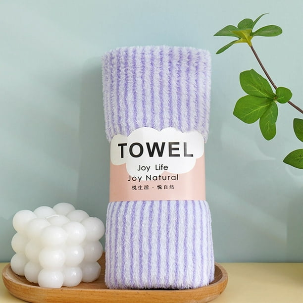 Toallas faciales absorbentes de terciopelo, gruesas y a rayas, suaves, para baño, 100 % algodón, de secado rápido, para gimnasio en casa, textura lujosa, para uso diario.,Vsgery