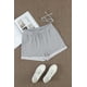 thumbnail image 4 of ABPHQTO Shorts de salón con puños y bolsillos laterales en la cintura gris para mujer, 4 of 5