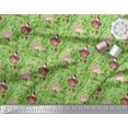 thumbnail image 2 of Soimoi Rayon Fabric Leaves & Rabbit Animal Print Fabric by Yard 56 Inch Wide, 2 of 3
