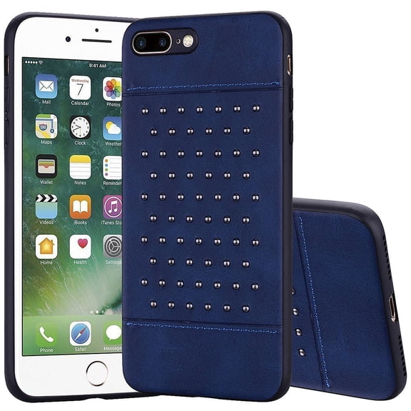 GSA Slim Rivet Hybrid Case For iPhone 8 Plus, 7 Plus & 6S Plus (5.5") -Blue