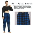 thumbnail image 5 of LNFINTDO Matching Couple Pajama Set, Matching Pjs for Couples, Plaid Pajama Set for Women and Men Soft Warm Fleece Shirt and Pants Sleepwear Set, Blue Plaid, Medium, 5 of 7