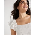 thumbnail image 4 of Sofia Jeans Women's Ruffle Sleeve Top, Sizes XS-XXXL, 4 of 6