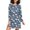 N479, variant on joogoo Cute Elephants Palm Trees Women's Long Sleeve Nightgown Sleepwear L