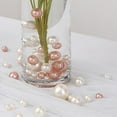 BalsaCircle 200 Blush Rose Gold Faux Pearl Beads Assorted Vase Fillers ...