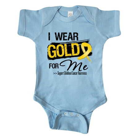 

Inktastic Childhood Cancer Ribbon For Me Gift Baby Boy or Baby Girl Bodysuit