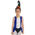 thumbnail image 3 of Zaldita Kids Girls Ringmaster Circus Show Costume Sleeveless Tassels Hollow Out Leotards Dancewear Royal Blue 8, 3 of 7