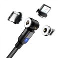 thumbnail image 1 of Magnetic Charging Cable 360& 180rotation Magnetic Charger Cable Compatible With Usb C Type-c Micro 3 In 1 Charger Cable, 1 of 5