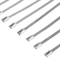 thumbnail image 6 of Raindrops 100 Pcs Latch Stainless Steel Cable Tie Quick Insertion Cable Ties Silver, 6 of 8