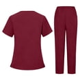 thumbnail image 3 of Scrubs Medical Uniform Womens Scrubs Set Medical Scrubs Top and Pants, 3 of 4