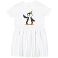 thumbnail image 3 of Inktastic Cute Penguin, Baby Penguin, Penguin with Party Hat Girls Toddler Dress, 3 of 5
