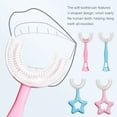 thumbnail image 4 of Advancent Cepillo de dientes para bebé ergonómico de doble cara suave de silicona de 360 grados, cepillo de dientes Manual en forma de U, Suministros de limpieza para el hogar rosado S, 4 of 6