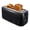 Black, variant on Asoricing 2-Slice Toaster,6 Shade Settings,Removable Crumb Tray,White Easy for Breakfast