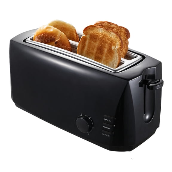 Elite Cuisine ECT2958 4 Slice Long Slot Cool Touch Toaster