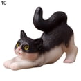 thumbnail image 2 of Walbest 1 Piece Plastic Cat Ornament Animal Image Exquisite Realistic Mini Cat Crafts Miniature Figurine Decor for Home Office Desktop, 2 of 7