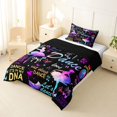 thumbnail image 2 of Castle Fairy Eat Sleep Dance Twin Comforter Sets 2pcs,Gradient Butterfly Bow Bedding Set,Black,Black Reversible,1 Comforter and 1 Pillowcase, 2 of 6