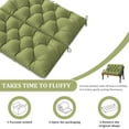 thumbnail image 5 of Kimunuk Outdoor Swing Cushion , 40" X 40" X 5" Waterproof Bench Chair Replacement Cushion with 6 Ties for Patio Porch, Light Green, 5 of 7