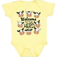 thumbnail image 3 of Inktastic Welcome to the Herd with Cute Black and White Holstein Cows Boys or Girls Baby Bodysuit, 3 of 5