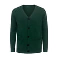 thumbnail image 3 of Bcfgryg Mens Casual Slim Fit Cardigans V-Neck Basic Designed Long Sleeve Button Down Green, 3 of 3
