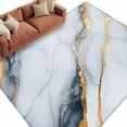 thumbnail image 2 of Gray Marble Large Area Rug 8x10 FT, Non Slip Living Room Throw Carpet, Modern Ink Painting Art Abstract Washable Soft Indoor Outdoor Carpet Non-Shedding Rug for Bedroom Dining Room, 2 of 9
