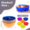 thumbnail image 2 of lkjhf Snack and Dip Bowls, Chips Serving Bowls Anti Soggy Divided Bowl plastic Stackable Dish Microwave and Dishwasher Safe Container for Chips, Dips Snacks Salsa Salad Nuts, 6 Colors (6 Pcs), 2 of 7