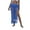 Royal Blue, variant on Womens Crochet Sarong Beach Swimsuit Bikini Cover up Wrap Fish Net Long Skirt with Tassle
