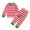 Red, variant on Odeerbi Christmas Pajama Sets For Boys Girls 2025 Casual Home Wear Striped Round Neck Two-piece Children's Suit