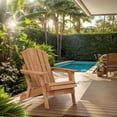 thumbnail image 7 of Outdoor Folding Adirondack Chair with BackRest & SeatBoard,Wood Patio Chair for Garden Backyard Porch,Light Brown, 7 of 7
