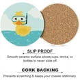 thumbnail image 6 of Round Drink Coasters, 1 Pcs Duck Snorkeling Absorbent Ceramic Coaster with Cork Base for Coffee Cups Housewarming Gift for Home Decor, 6 of 6