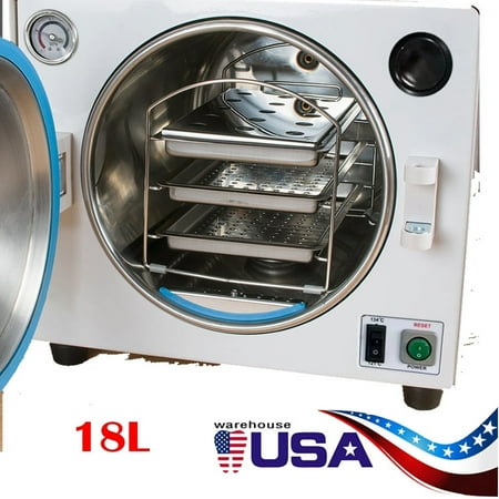 18L Dental Medical Autoclave Sterilizer Vacuum Steam Sterilization Automatically 900W