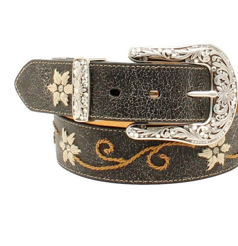 Nocona Belt Nocona Belt N3447001L 1.5 in. Womens Floral Scroll