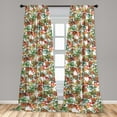 thumbnail image 4 of Ambesonne Nature Curtains, Minimalist Art Red Currants, Pair of 28"x63", Burnt Sienna Reseda Green, 4 of 5