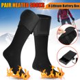 thumbnail image 5 of Tejiojio Winter Socks Women Electric Heated Socks Battery Outdoor Warm Winter Long Ski Socks, 5 of 6