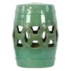 Benzara Green Attractive Ceramic Comfortable Garden Stool