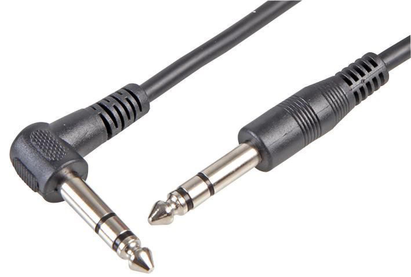 2m 6.35mm Stereo Male To Male Jack Plug Audio Cable Lead - Switch Electronics