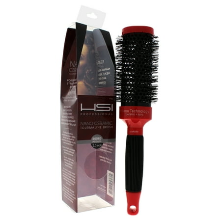 Hair Round Wash Brush - HSI Professional Round Medium Brush - Red - 2.5 Inch Hair Brush