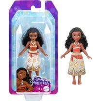 Disney Princess Moana Small Doll, Brown Hair & Brown Eyes, Signature 2-Piece Look
