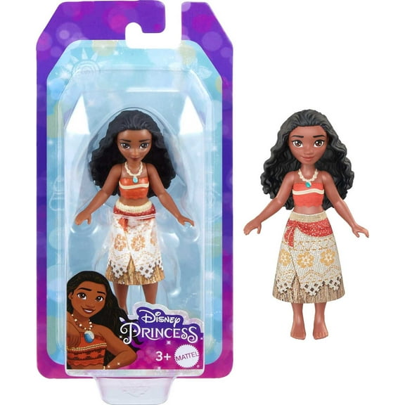 Disney Princess Moana Small Doll, Brown Hair & Brown Eyes, Signature 2-Piece Look